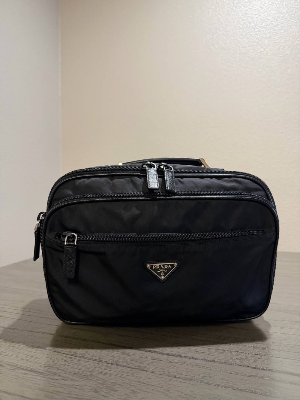 Prada Black Nylon Travel Luggage Bag